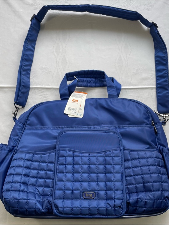 lug Handbags - NEW Lug Tuk Tuk Travel Bag Cobalt Blue Quilted Pockets Stroller Straps NWT